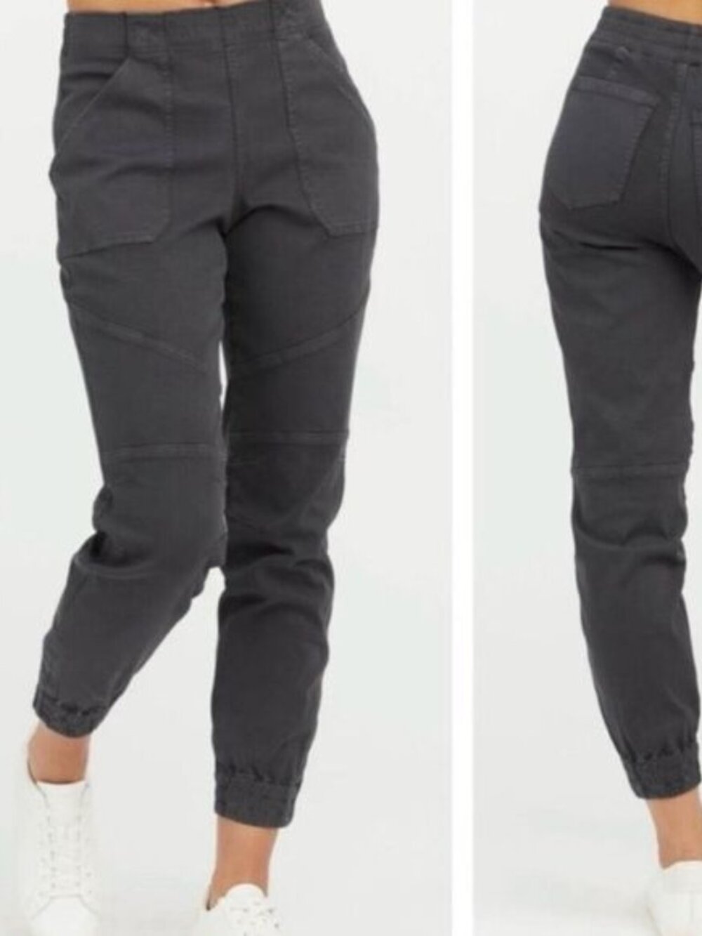 Spanx Stretch Twill Cargo Jogger (Charcoal Gray) - Size L